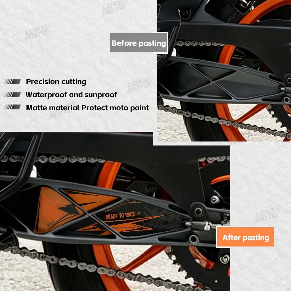 Motorcycle Swingarm Decorative Sticker Waterproof Rotating Shaft Protect Decals Accessories For Duke 390 250 125 2017-2023 2022