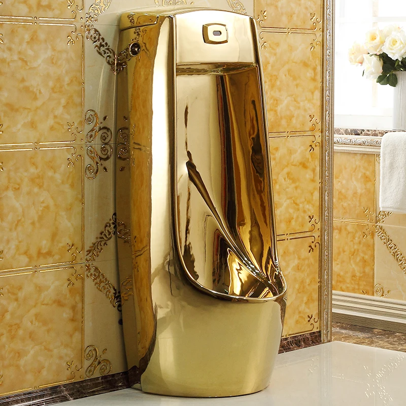 Vertical intelligent sensing European gold urinal men's wall-mounted floor urinal ceramic urinal urinal urinal