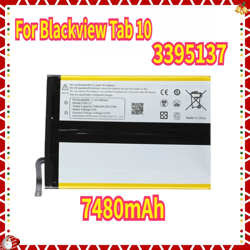 New 3395137 Battery 7480mAh for Blackview Tab 10 Tablets Bateria Mobile Phone Batteries