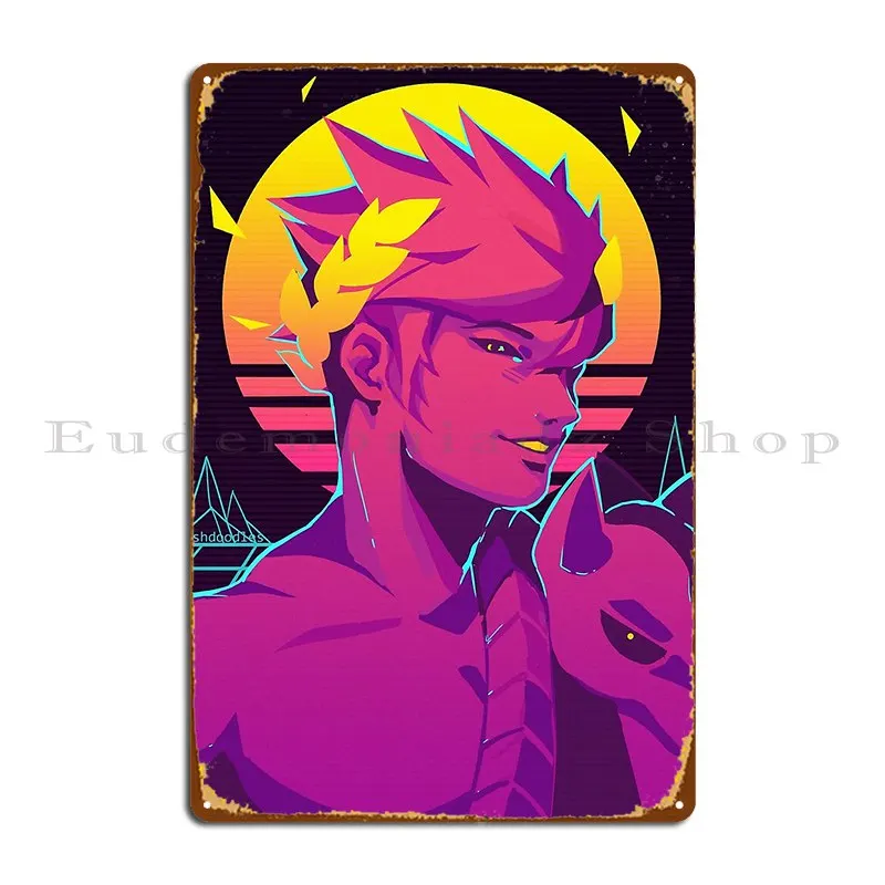 Outrun Zagreus Metal Sign Designs Cinema Club Design Plaques Tin Sign Poster