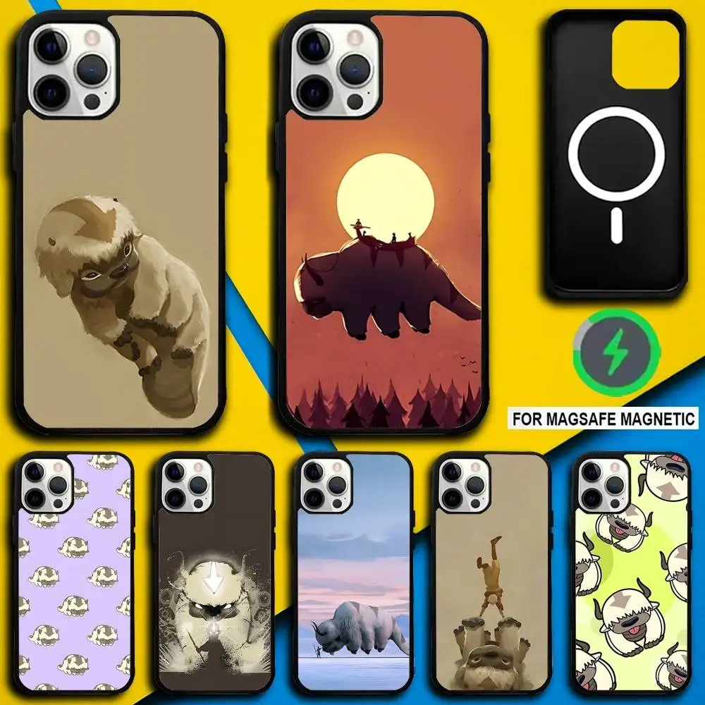 

A-Avatar Anime Appa Yip Phone Case For iPhone 17,16,15,14,13,12,11,Pro,Max,Plus,Mini,SE4,E Magnetic Magsafe Wireless Charging