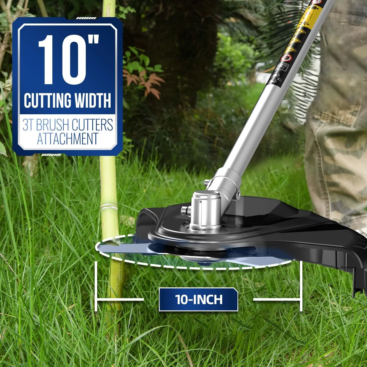 40V Cordless Weed Wacker, String Trimmer/Edger, Hedge Trimmer and Brush Cutter Blade, Pole Saw