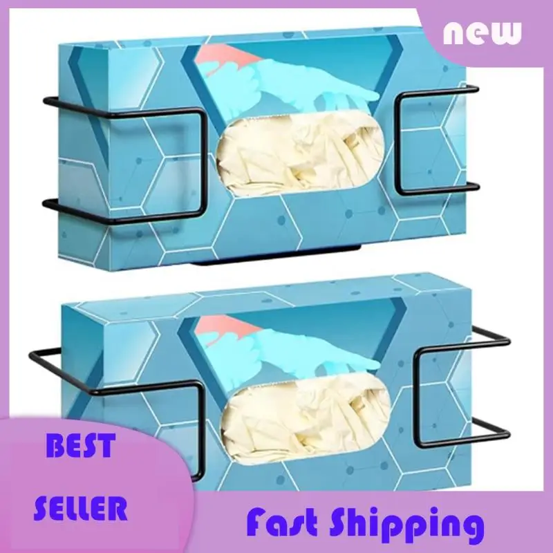 

Необходимый держатель для перчаток, настенный одноразовый диспенсер для перчаток, металлическая стойка для перчаток для резиновых перчаток, органайзер для салфеток для лица, 6P