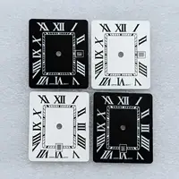Cadran de montre rectangulaire 20mm*23mm avec marquages romains, pour femmes, orné de diamants, sans logo, pour Seiko Tank Must VJ24, pièces de modification pour mouvement à quartz. 4