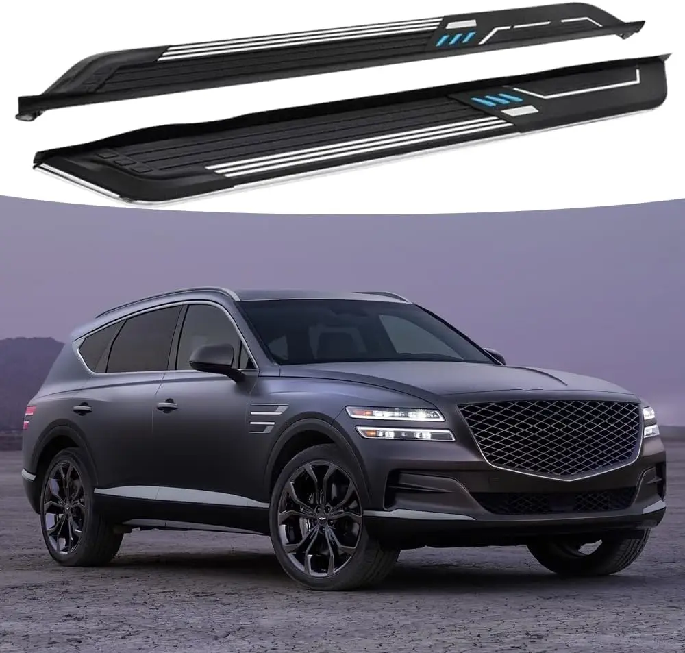 

Подножки подходят для Hyundai Genesis GV80 JX1 2021-2025, боковые ступеньки, боковые педали, подножки, 2 упаковки