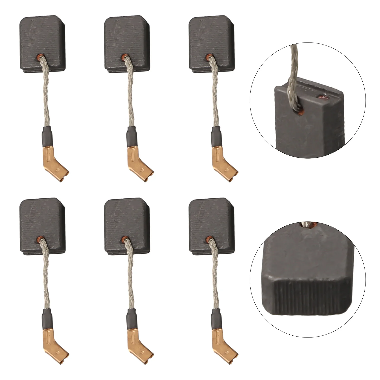 6pcs Carbon Brushes For N421362/DWE4217/DWE4238 Power Tools Replacement Accessories 6.5x12x14mm Carbon Brushes Parts