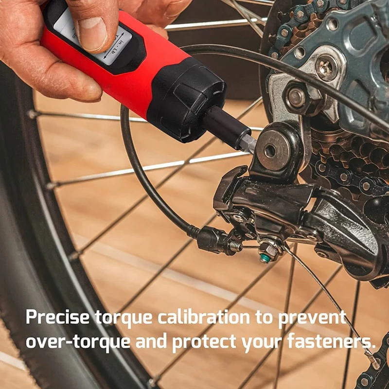 DTA5 21pcs Preset Torque Screwdriver Set 1/4 Inch, Adjustable 10-65 In.lb Manual Torque Tool for Bicycle Repair