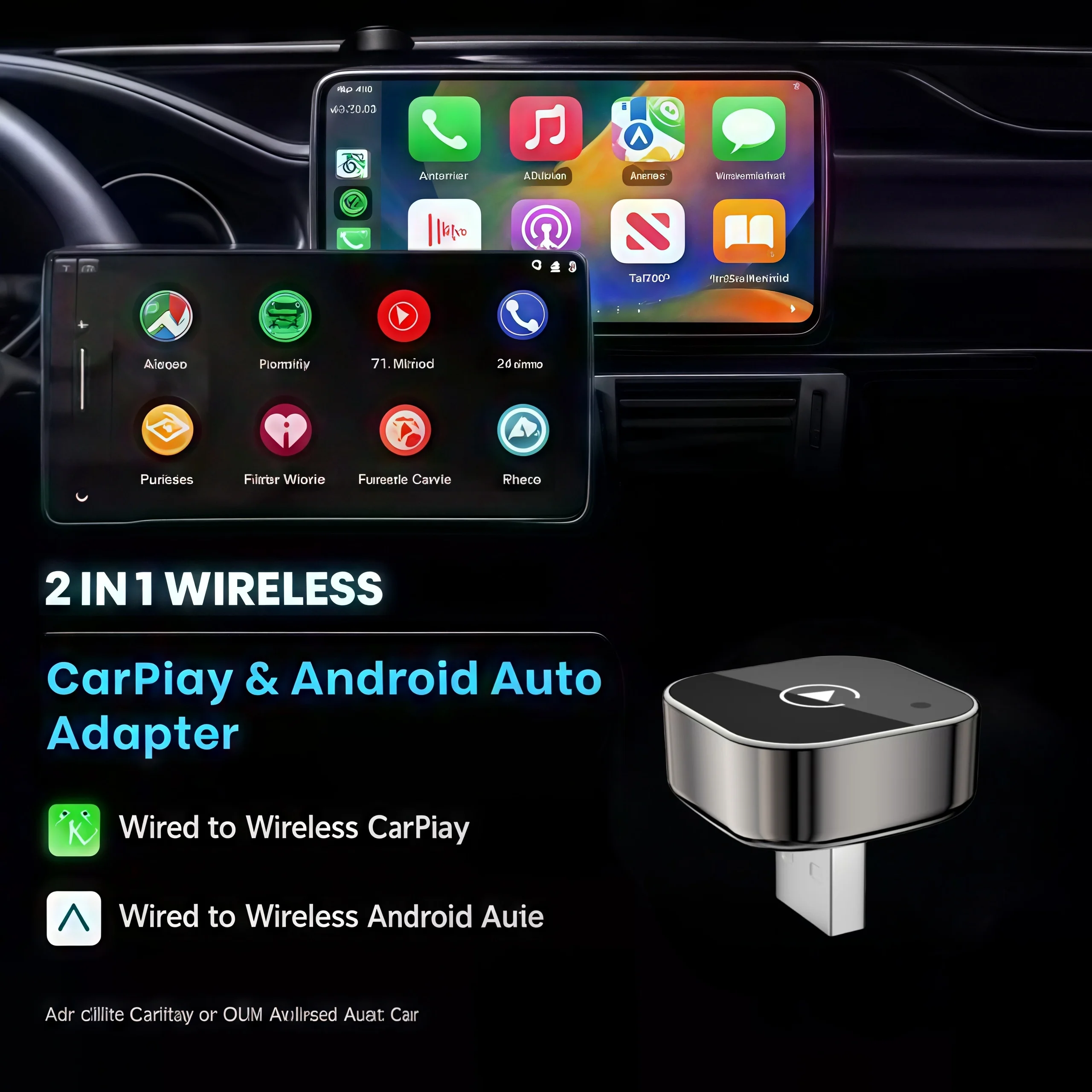 جديد لاسلكي CarPlay أندرويد محول السيارات USB دونغل الذكية صندوق صغير التوصيل والتشغيل العالمي لشركة فولكس فاجن تويوتا نيسان هوندا فورد بنز
