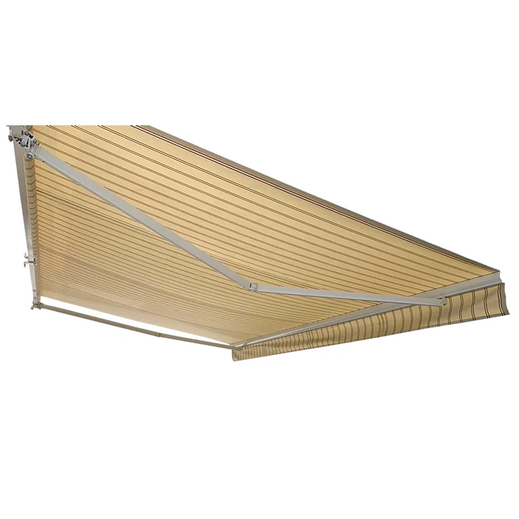 Outdoor Motorized Sunshade Retractable Awnings Folding Arm Awnings With LED Retractable Awning