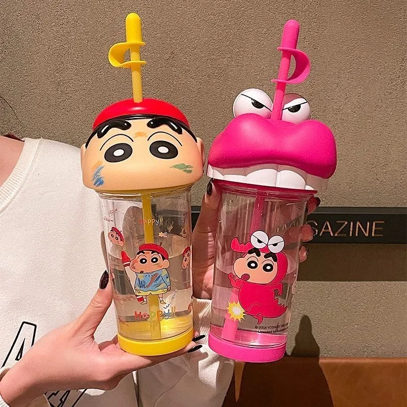 

2024 Kawaii Crayon Shin Chan STRAW CUP Tritan Material Quality Food Grade Convenient Leak Proof Gifts Kid Girlfriend For Girls