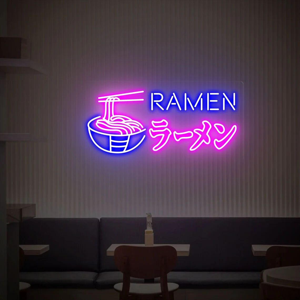 Imagem -05 - Ramen Macarrão Japonês Sinal de Néon Sala Estar Arte Decoração da Parede Led Macarrão Luz Néon Decoração da Parede Personalizado Restaurante Cozinha Decoração