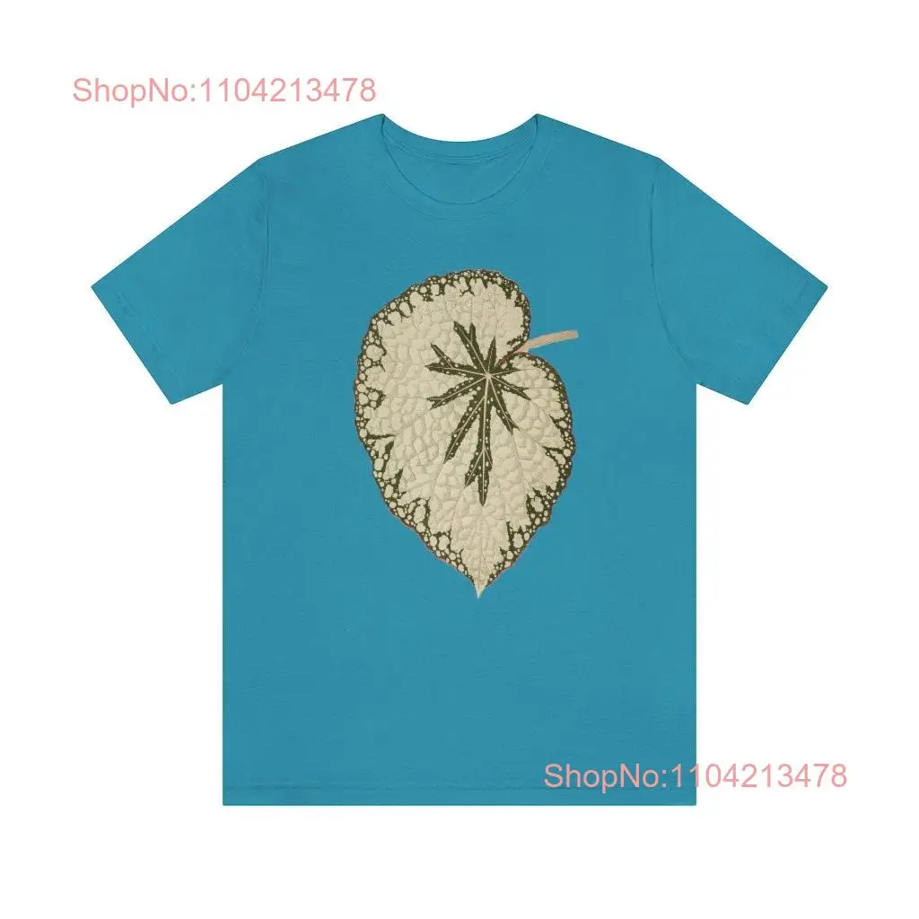 Begonia Leaf Vintage Illustration Print T Shirt House Plant Botanical long or short sleeves