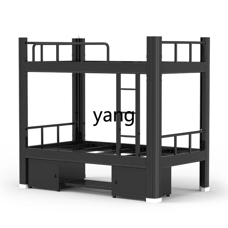 

LTT upper and lower bunk iron frame bed Staff dormitory Student dormitory Construction site Double-layer wrought iron bed