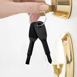 Portable Screwdriver, Outdoor EDC Portable Multifunctional Tool Straight Screwdriver Cross Screwdriver with Keychain