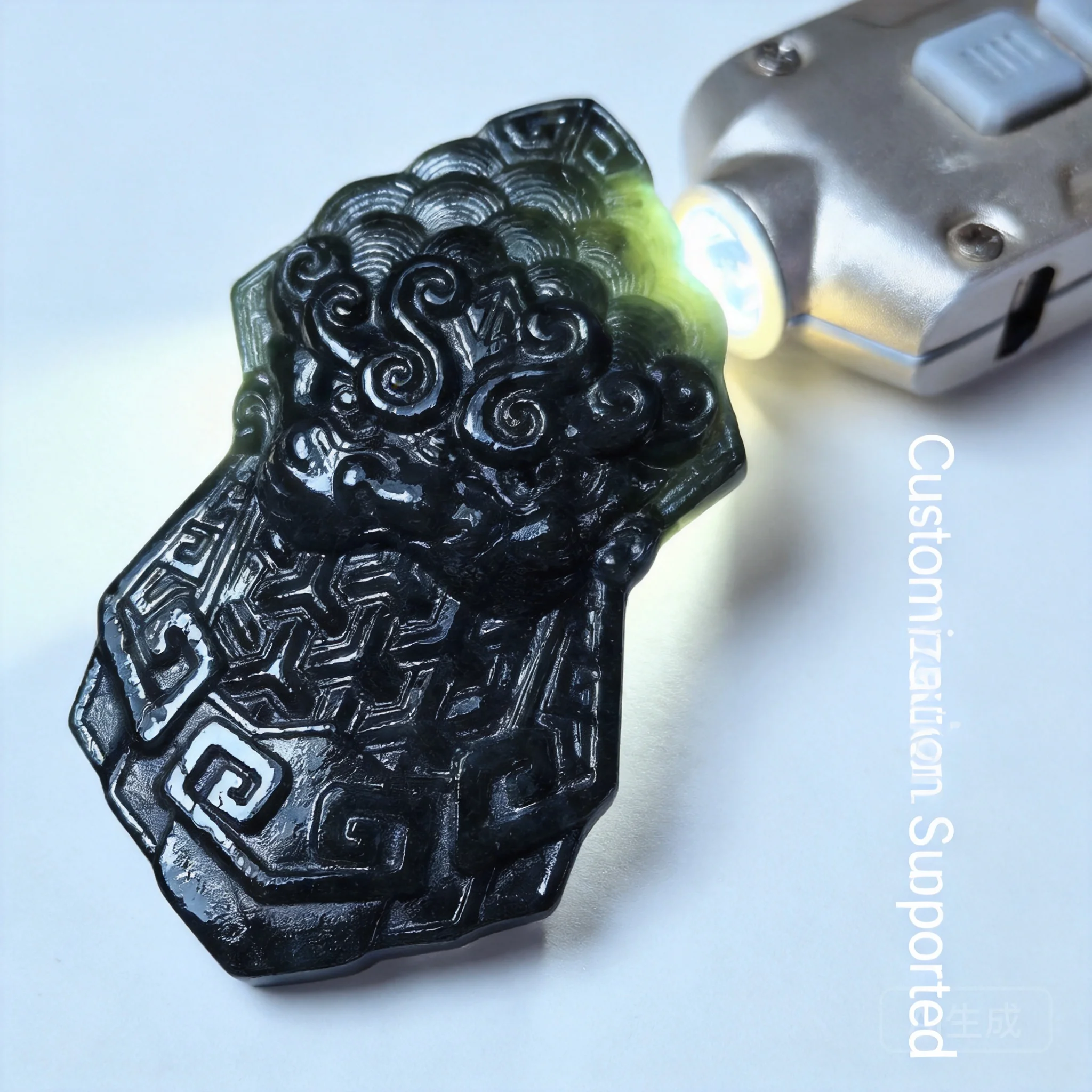 Natural Hetian Jade Chinese Style Taoist General Armor Pendant Lucky Auspicious Wealth Blessing Unisex Hand Carved Amulet Neckla