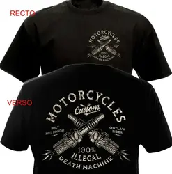 Vintage Custom Motorcycles Chopper Bobber Motorcyclist T-Shirt 100% Cotton O-Neck Short Sleeve Casual Mens T-shirt Size S-5XL