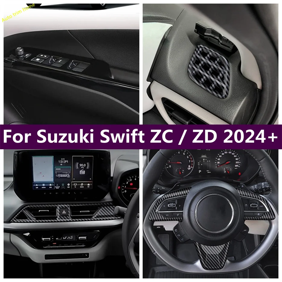 

Air Outlet AC Vent Decoration Frame Window Lift Button Steering Wheel Cover Trim For Suzuki Swift ZC / ZD 2024 2025 Accessories