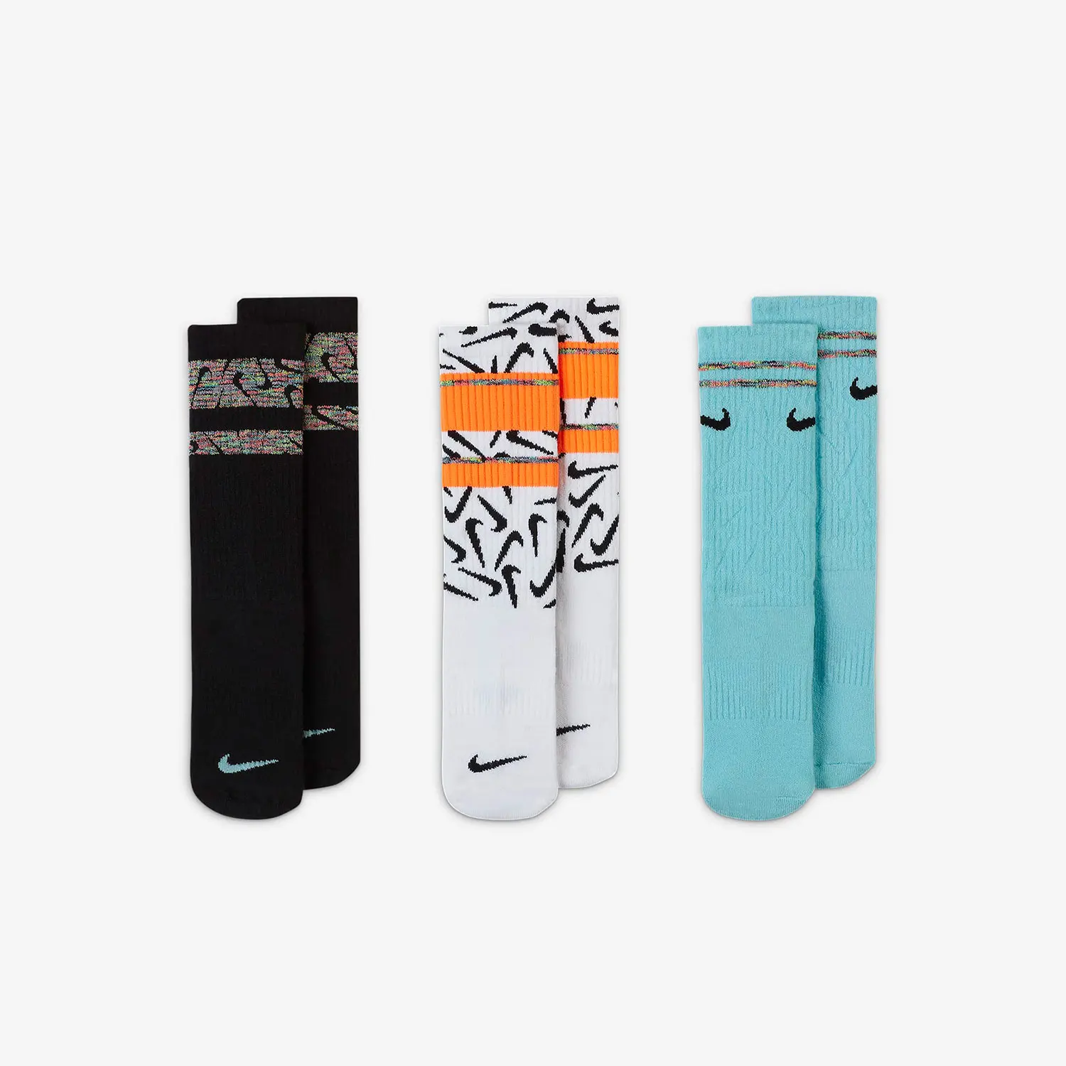 

Nike Authentic Men's Women's Fashion Casual Trendy Sports Socks Three Pairs Set DA2405-902