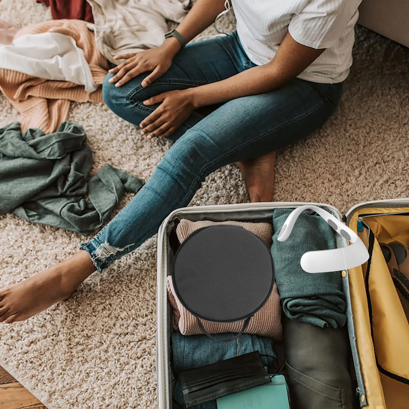 

Durable Oxford Cloth Neck Cooler Organizer Insulated Pouch with Silver Layer for Long Lasting Coolness Neck Insulation Bag