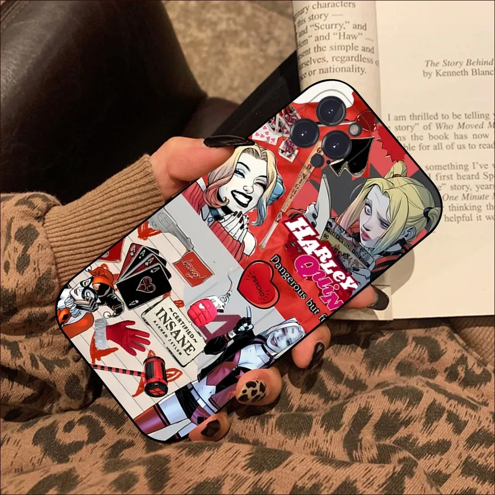 H-Harley Q-Quinn Joker Phone Case For iPhone 15 14 11 12 13 Mini Pro XS Max Cover 6 7 8 Plus X XR SE 2020 Funda Shell