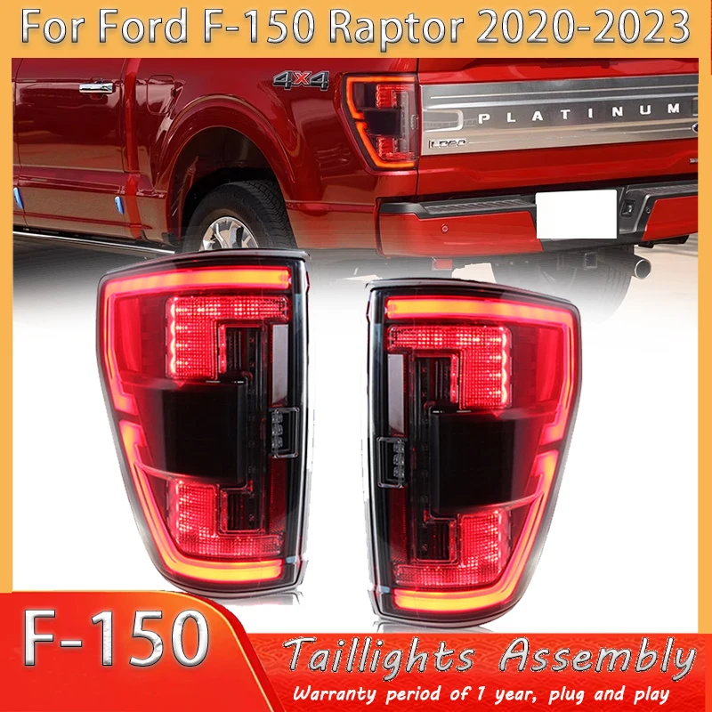 

2 PCS Auto Lights For Ford Raptor F150 F-150 2021-2023 Tail Lamp Highlight DRL Taillight LED Bulbs Signal Tools Car Accessories