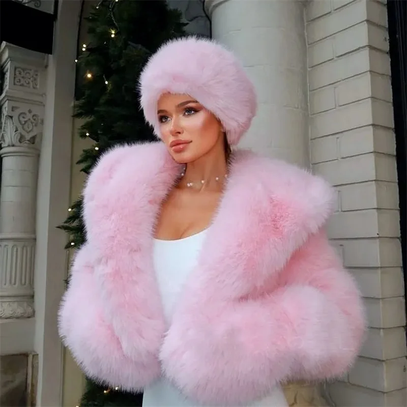  Beautiful Temperament Environmentally Friendly Fur Coat For Women, 2024 Autumn Winter High-End Office Women\'s Top Fur Jacket