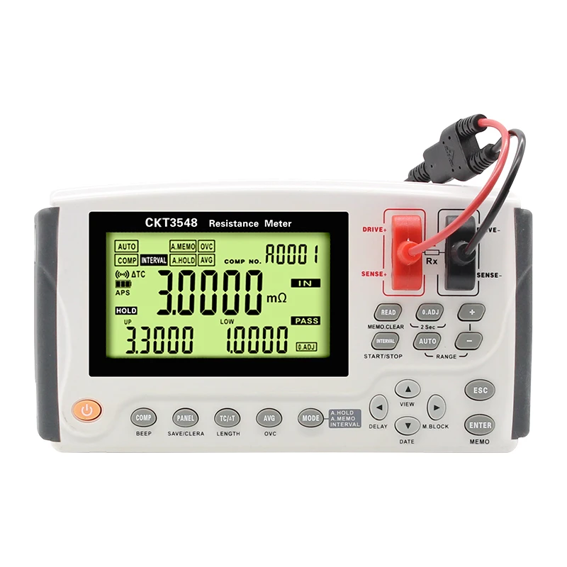 Chuangkai CKT3548 Handheld DC Low Resistance Tester 0.1μΩ~3.2MΩ with Temperature Compensation -10℃ ~ 60℃