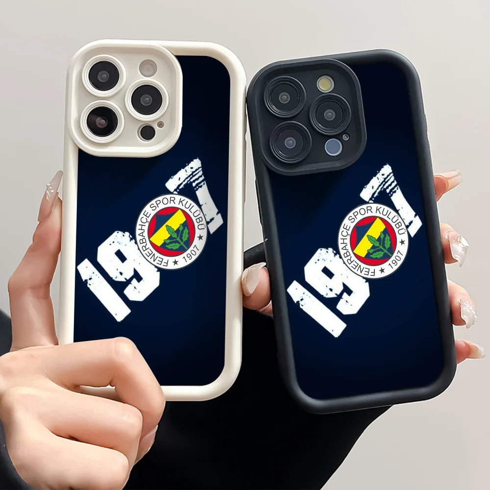 

1 шт. чехол для телефона T-Turkey Fenerbahce-E для iPhone 16 15 14 13 Pro Max 11 12 Plus, черный силиконовый чехол