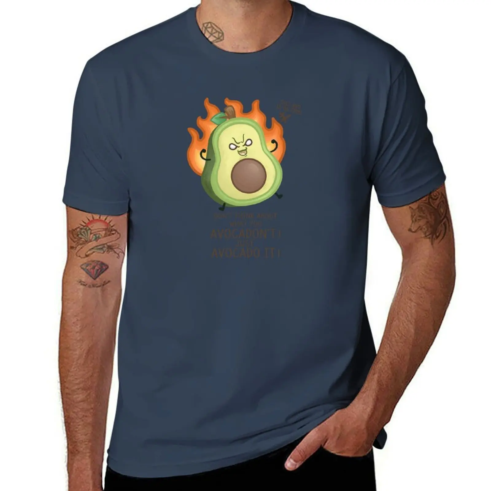 

Fruit Pun - Don't Think about Avocadon't! Just Avocado it! T-Shirt Basic Breathable Solid Color T-Shirt