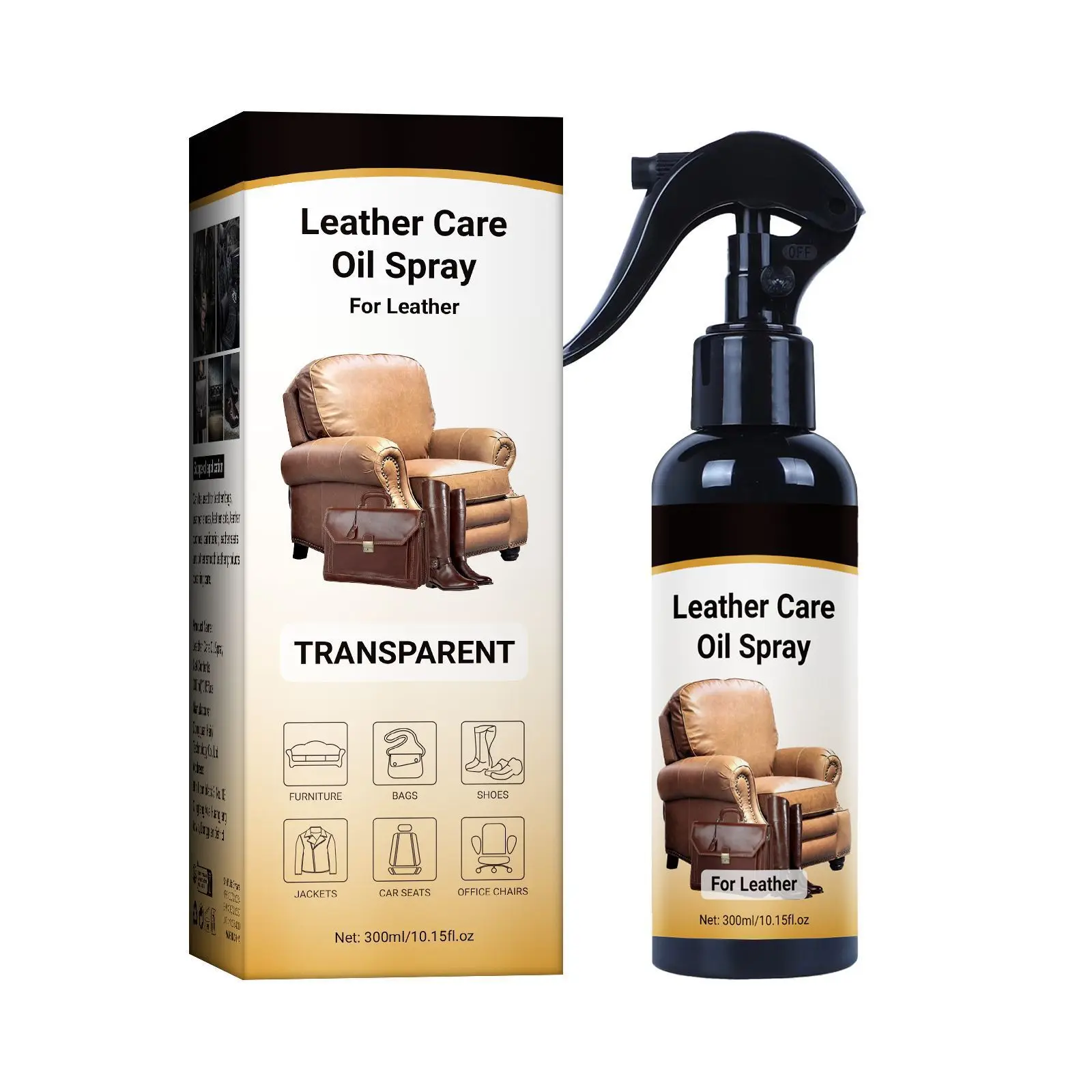 

FANDAO Leather Care Oil Spray Odorless protective spray For Furniture Sofa Car Seat Bag Clothes Daily Maintenance Transparent