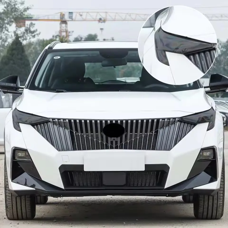 High-Gloss Smoke Black TPU Headlight Protective Film for GAC GS3 2023-2026 Pre-Cut PPF Anti-Scratch Auto Vinyl Wrapping Kit