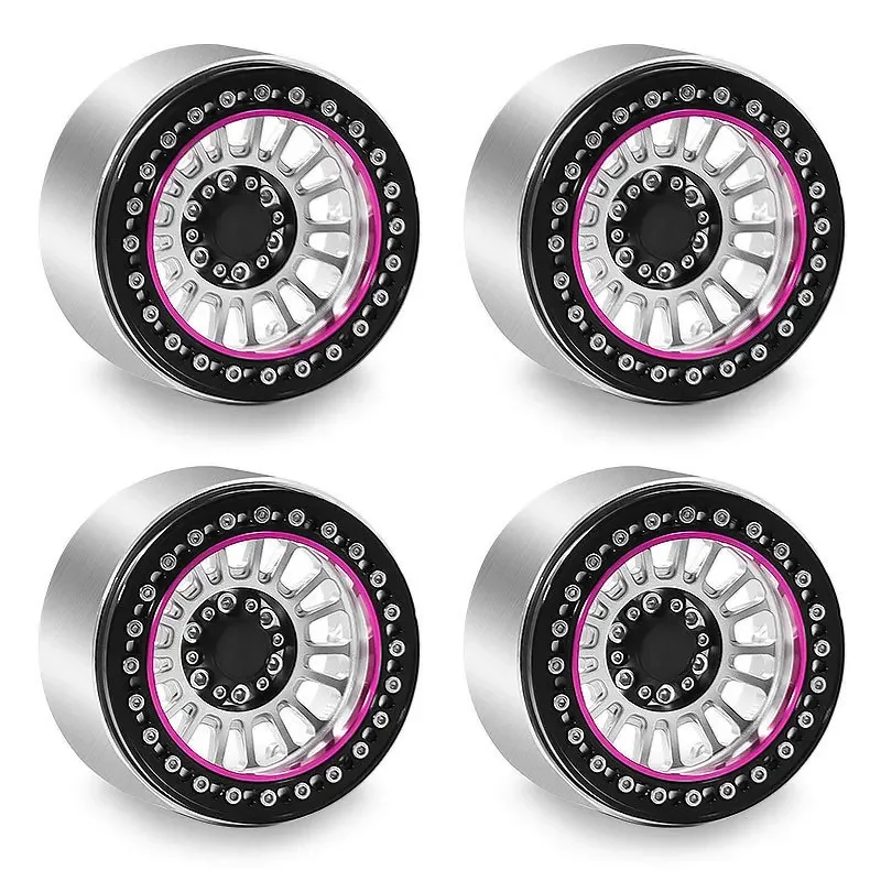 Buje de rueda de coche de escalada de 2,2 pulgadas para CROSS YK TRX4 SCX10 Hyper GO MJX H8H RC, actualización de Metal, piezas de accesorios OP