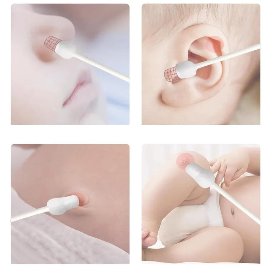 新生児用大型綿棒、乳幼児用綿棒160本入り