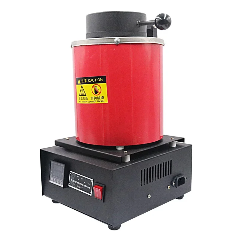 1400W Metal Melting Furnace LED Display Screen Jewelry Making Tools for Precious Metals Gold Silver Tin Aluminum Gift Crucible