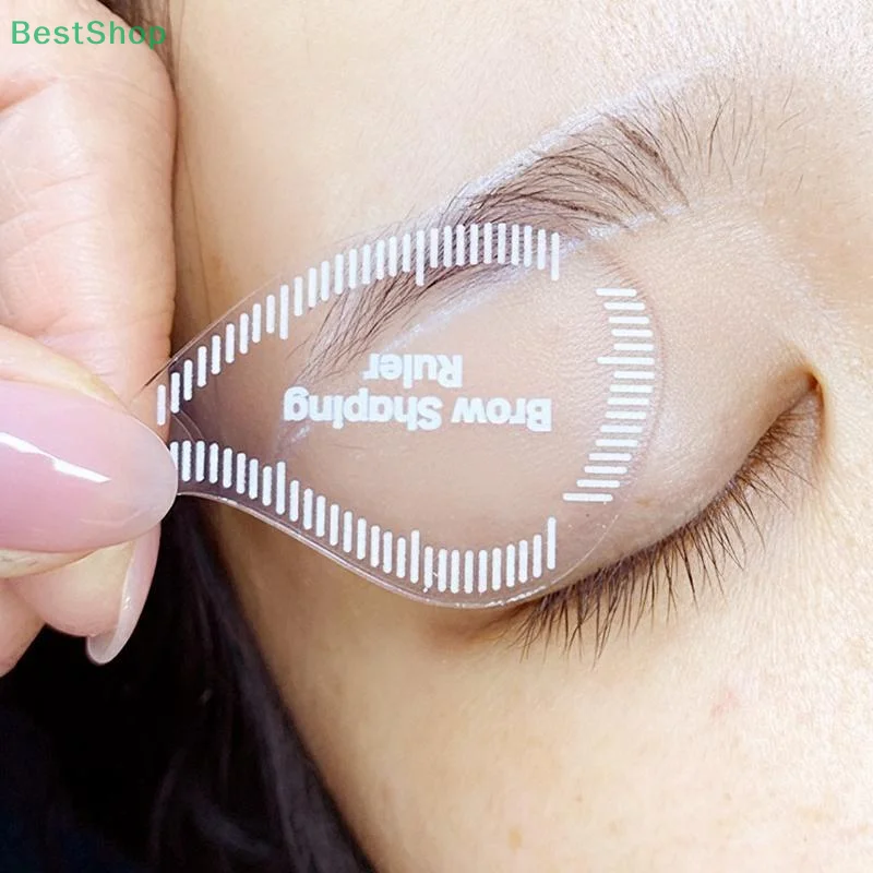 ♥Eyebrow Shaping Ruler Professional Eyebrow Measurement Stencil Tool for Symmetric Eyebrow Makeup,Reusable Eyebrow Guide Stencil