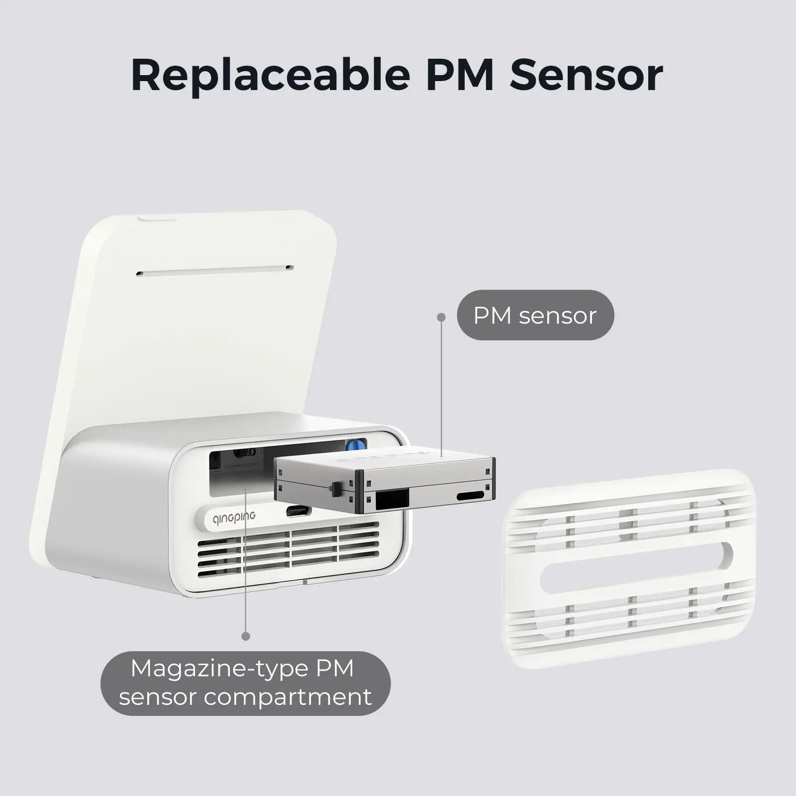 Qingping-Detector de aire 2 inteligente para el hogar, Control de pantalla táctil, Sensor de temperatura, humedad, CO2, PM2.5, Monitor de calidad,