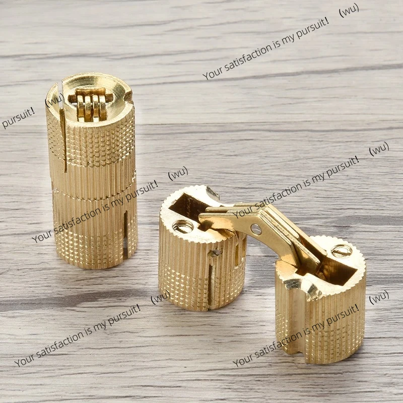 8-18mm Copper Barrel Hinges Concealed Cabinet Hidden Invisible Brass Door Hinges For Furniture Hardware Gift Box