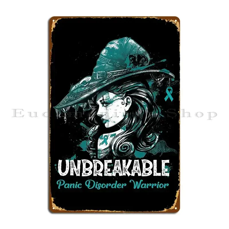 Halloween Panic Disorder Warrior Unbreakable Metal Sign Garage Create Custom Living Room Bar Tin Sign Poster