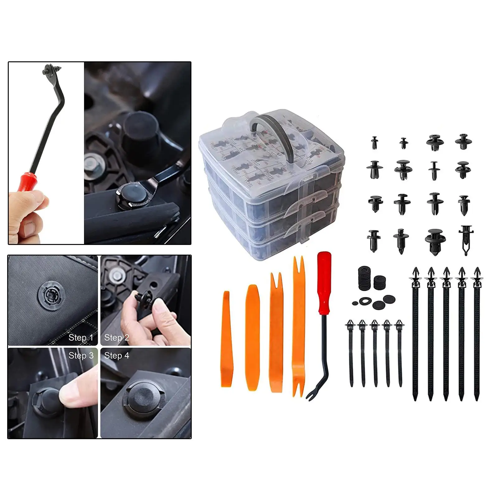 Car Push Retainer Clips Bumper Fit for Motor Vehicles Door Panel Clamps