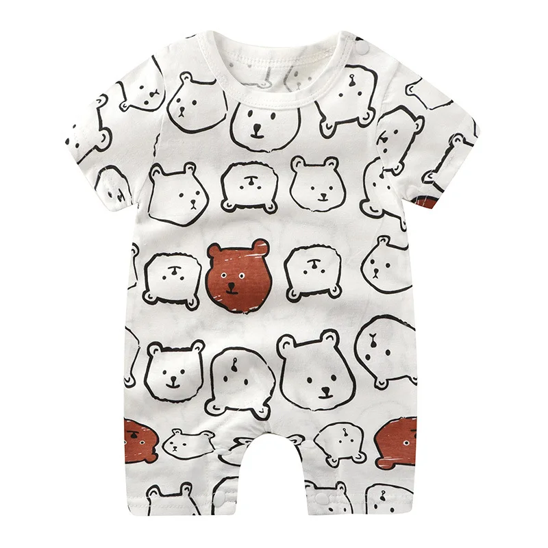 Summer cartoon Baby One-piece Clothes Romper Short Sleeve Climb Clothing Newborn Jumpsuits Toddler Girl boy Onesie