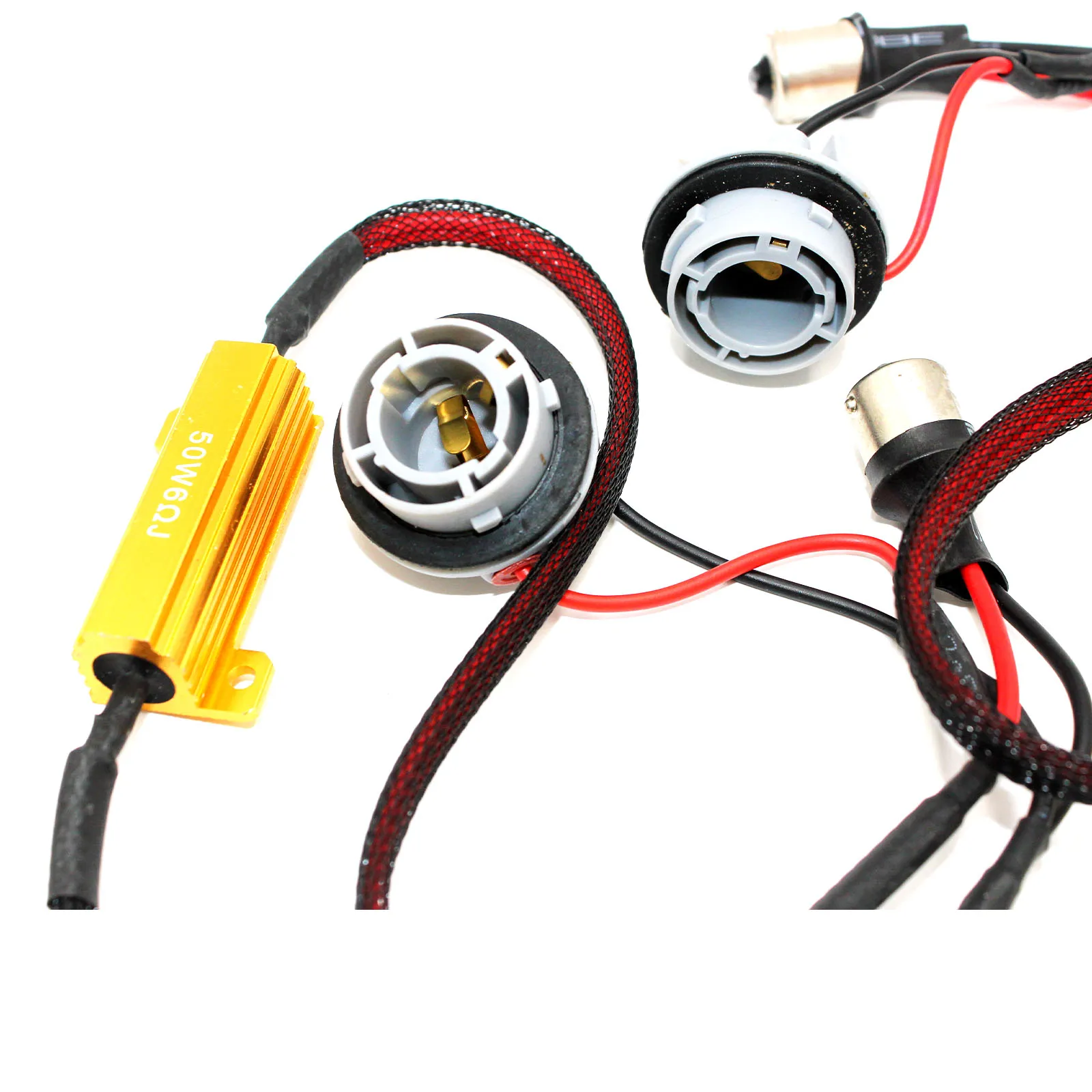 2x1156 180 °   7506 50 واط تحميل المقاوم إصلاح LED بدوره إشارة فرط وامض سريع بدوره إشارة لمبة مكافحة وميض خطأ الحرة LED Canbus