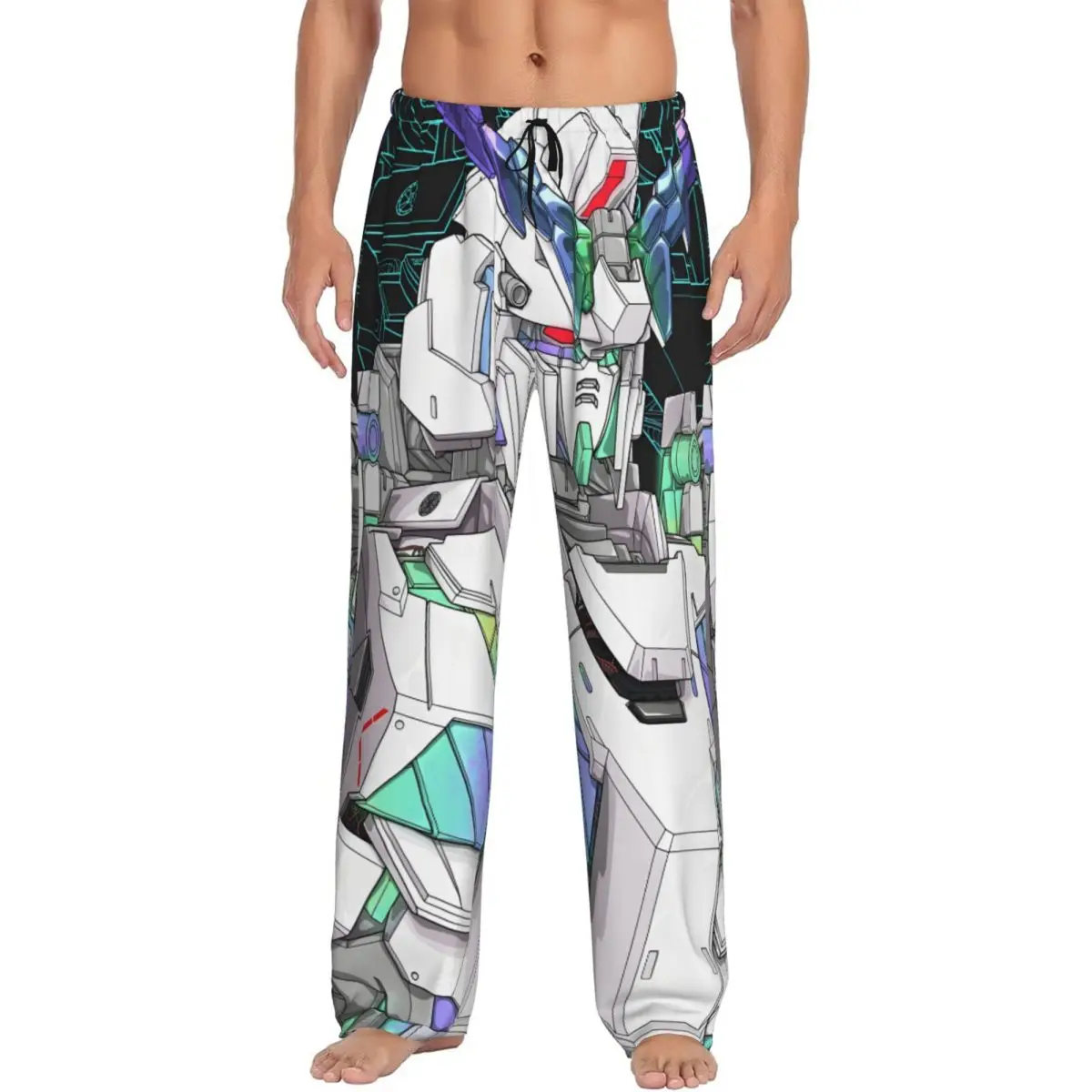 calcas-de-pijama-masculinas-personalizadas-gundams-anime-estampadas-robo-desenho-animado-calcas-de-dormir-com-bolsos