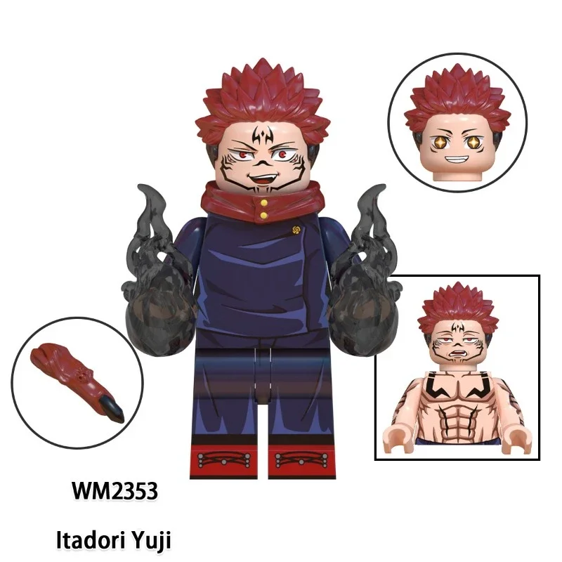 Jujutsu Kaisen Satoru Gojo Model Fashion Cartoon Anime Model Mini Action Toys Figures Assemble Models Children Birthday Toy Gift