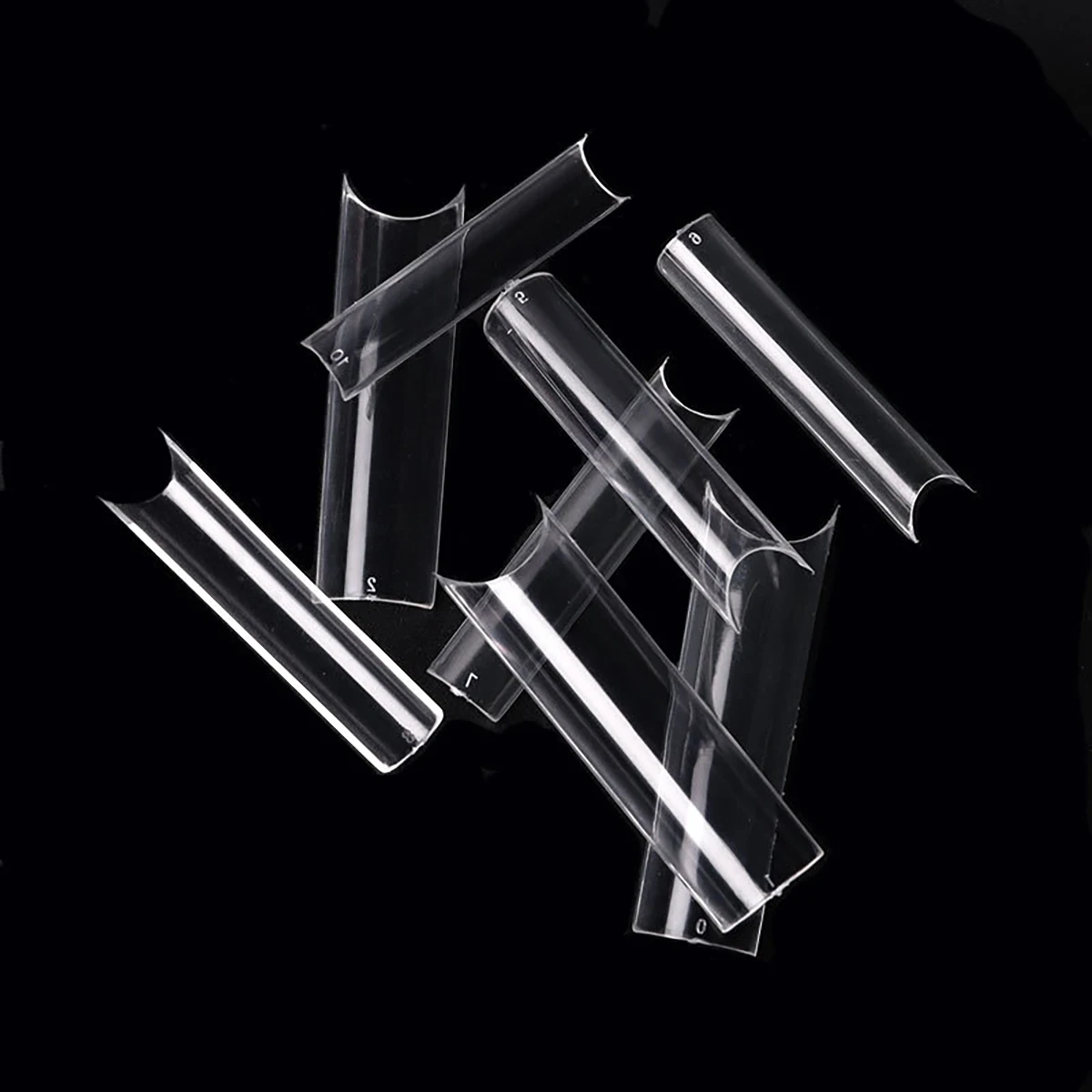 240pcs/box XXL Extra Straight Nail Tips Long Square Coffin False Nails C Curved ABS Fake Nails Manicure Salon Nail Art Tools