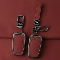 Zinc alloy Leather Car Key Case For Toyota CHR Camry Corolla RAV4 Highlander C-HR Prius Land Cruiser Prado Keychain Accessories