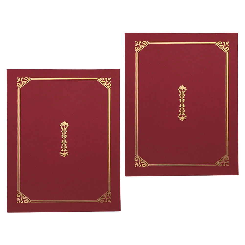 2 PCS Certificate Set Presentation Folders Holders Bulk Paper Kit Diploma Cover for Document Specialty