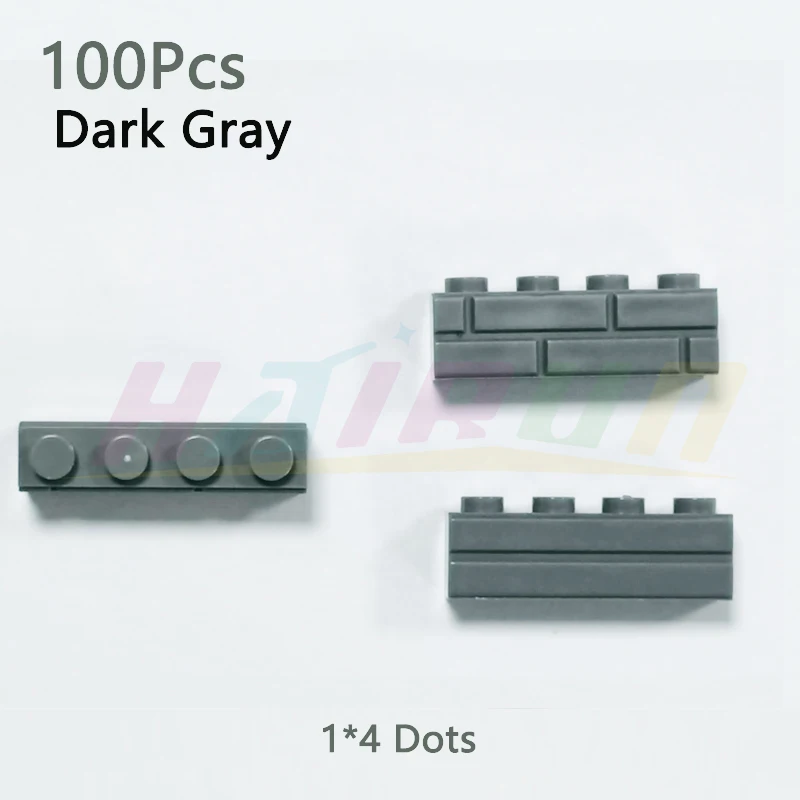 hairun 100Pcs Baustein Simulation Stadt MOC Wand Ziegel Baustein Modell Gebäude Zubehör Burg Bau Kinder Spielzeug 3