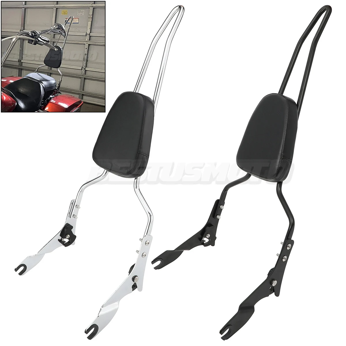 

Motorcycle Detachable Rear Passenger Backrest Sissy Bar For Harley Touring Road King Electra Glide Ultra Limited 2009-2022