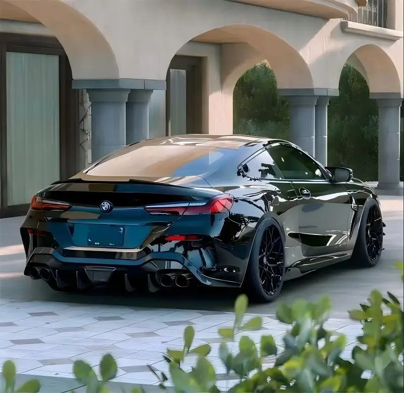 لسيارات BMW 8 Series G14 G15 G16 840i 850 ألياف الكربون الحقيقية الشفة الأمامية المصد الأمامي الخلفي الناشر تحت المفسد الفاصل طقم الجسم