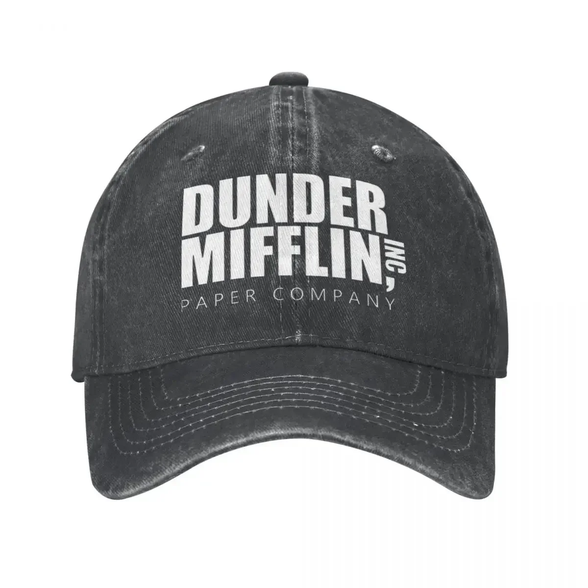 

Classic Dunder Mifflin Logo Baseball Caps Men Women Distressed Denim Washed Sun Cap The Office Travel Adjustable Hats Cap